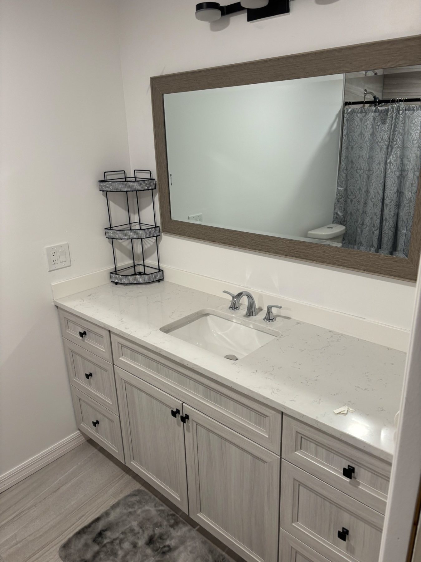 Finished bathroom vanity