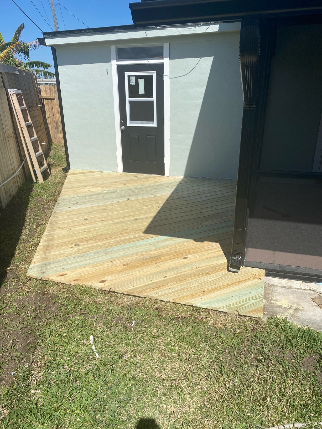 Finished deck addition