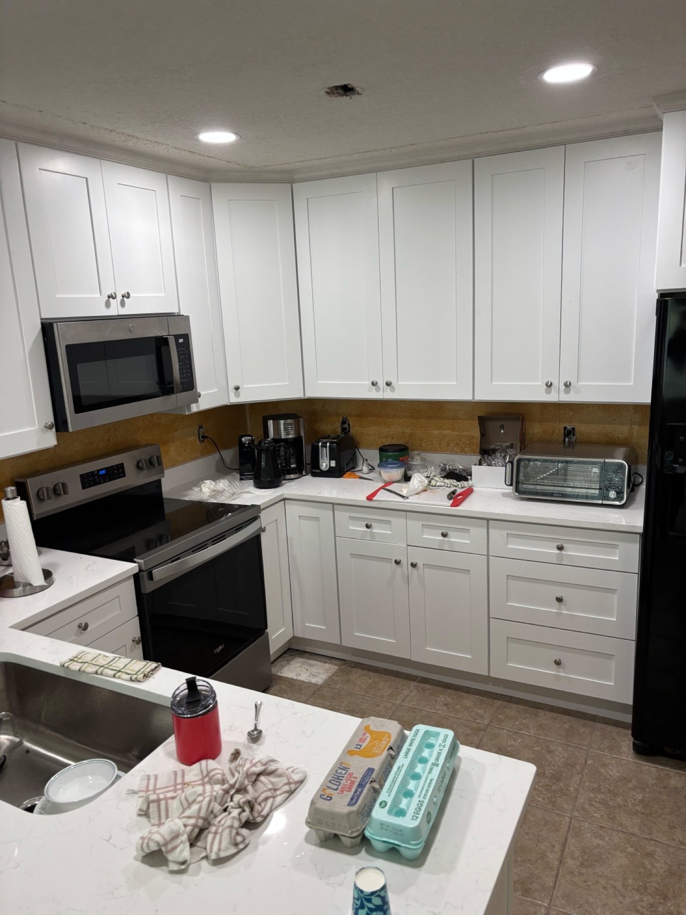 Finished white shaker kitchen